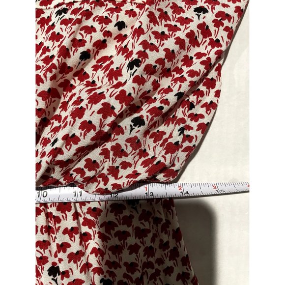 VINTAGE PATTY‎ O'NEIL RED/WHITE FLORAL DRESS SIZE 12 | U1 - Picture 6 of 7